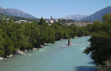                                                                                                                                                                                                  rivier Durance bij Embrun